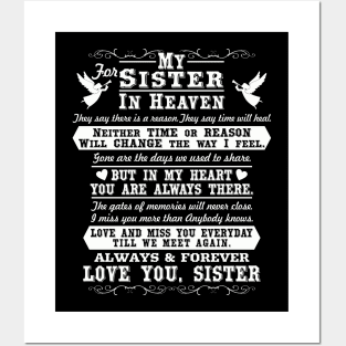 In Loving Memory of Sister, Sister in Heaven Posters and Art